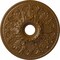 Ekena Millwork Ashley Ceiling Medallion (Fits Canopies up to 4 3/4"), 23 7/8"OD x 4"ID x 2 1/8"P, Smokey Topaz CM23ASSTF - alternate 1